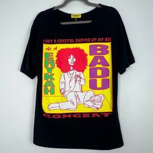 I got a Crystal Shoved Up my Ass at an Erykah Badu Concert Black T shirt Merch M